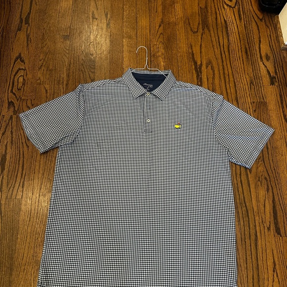 Masters Navy and White Checkered Polo Shirt - Picture 1 of 6